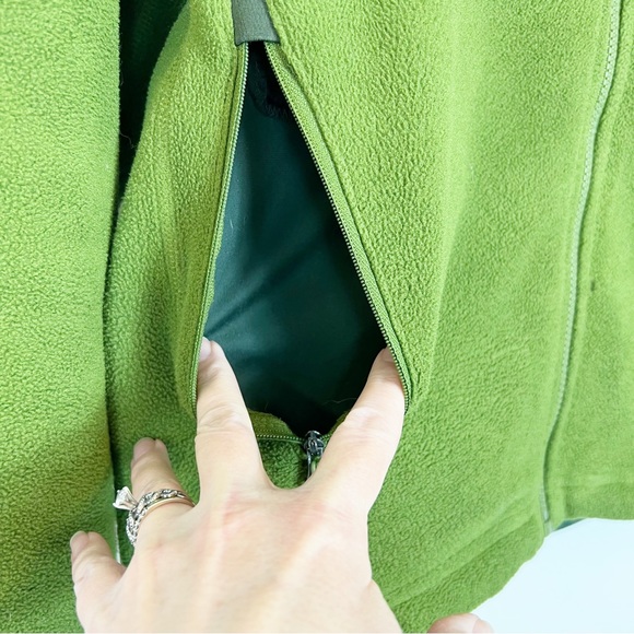 Marmot Polartec Full Zip Fleece Jacket Men's Size Medium Green - Picture 10 of 15